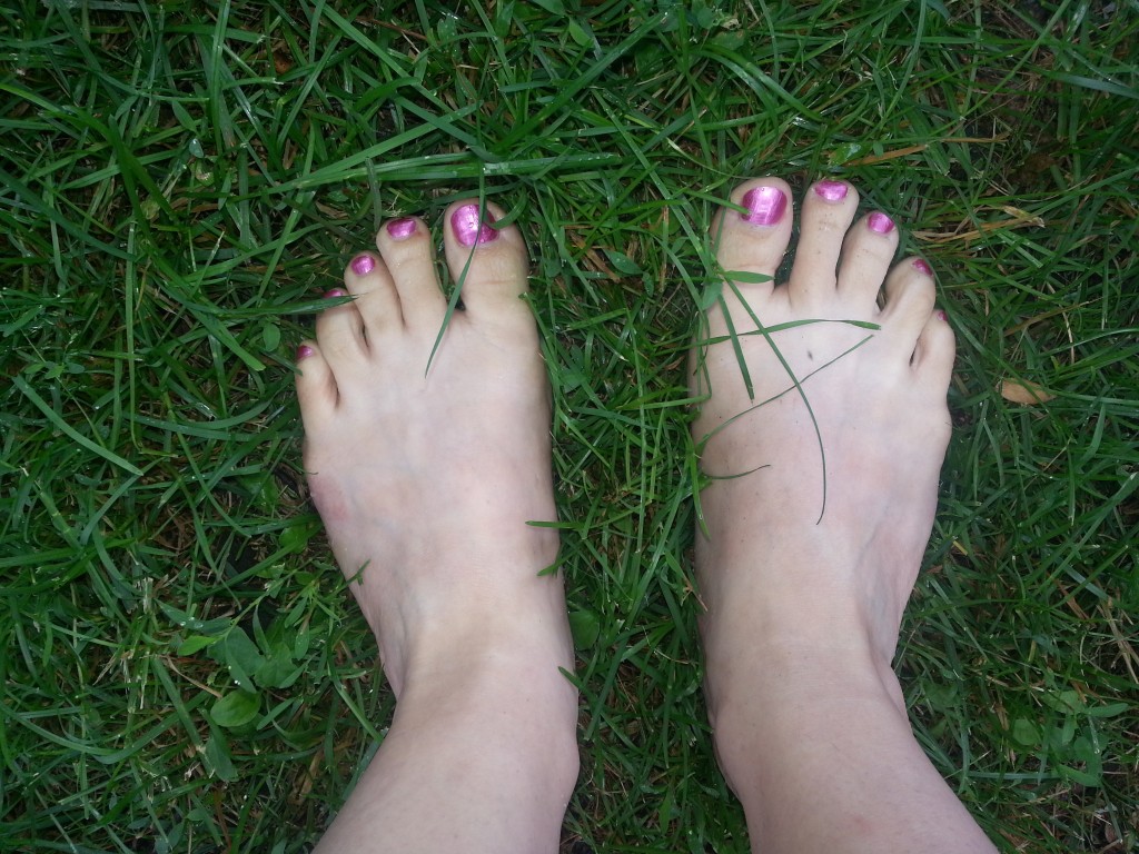 Jewel-toned toes and weird suntan lines.  Summer delight!