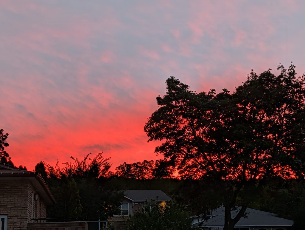Weird AI-enhancements on an otherwise perfectly beautiful sunset.